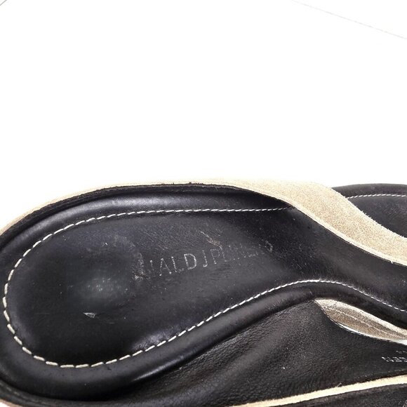 Donald J. Pliner Shaheen Metallic Thong Platform Leather Wedge Sandals Size 10 - Picture 8 of 13